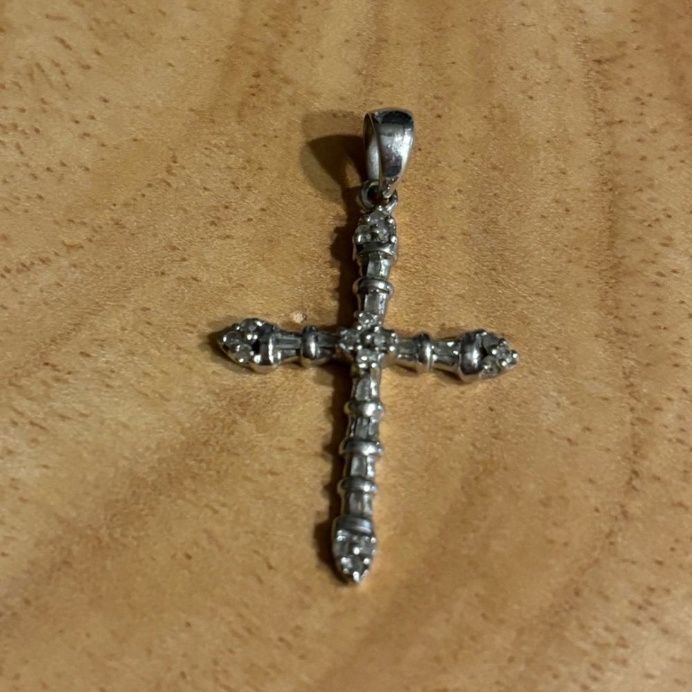White Gold Cross Pendant
